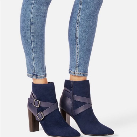 Navy JustFab ankle boots - Picture 7 of 7